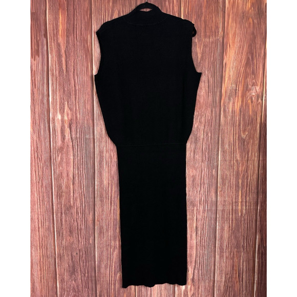 NWT Banana Republic Giulia Midi Sweater Dress Career Black Size Medium M - Picture 8 of 8